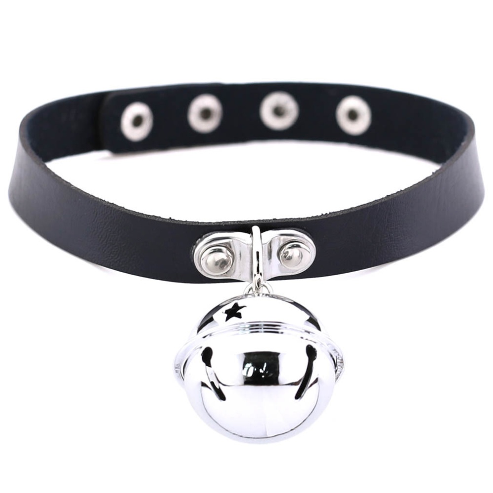 Bullet 69 - Bell Pendant Choker - Zwart/Zwart